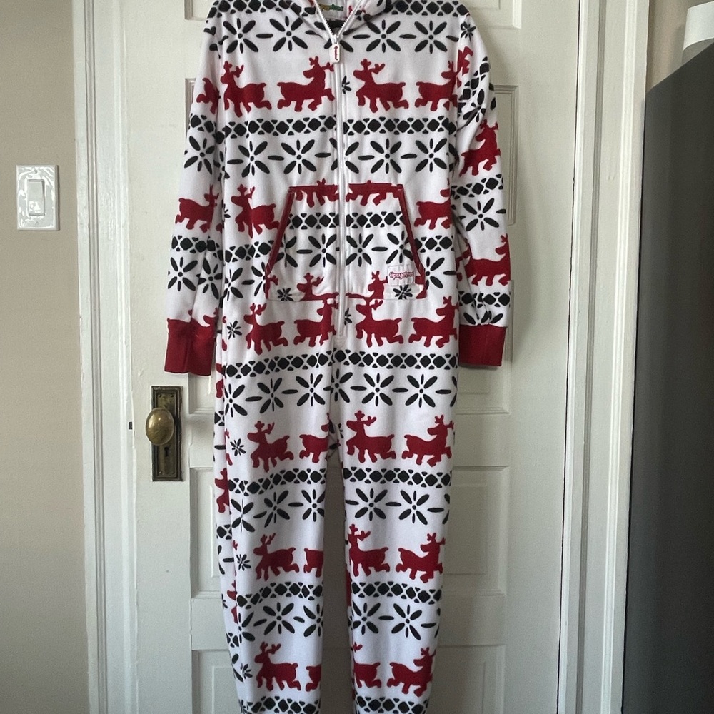 Tipsy Elves Red and White Festive Onesie